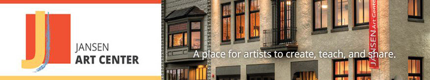 Jansen Art Center Banner with an exterior image of the building from outside