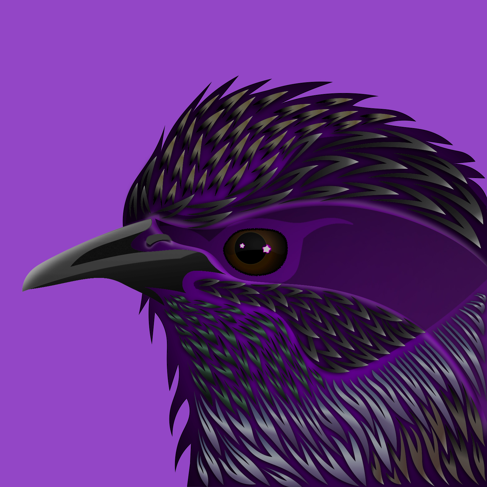 A hybridized viersion of a starling in complied from random parts of other starlings.